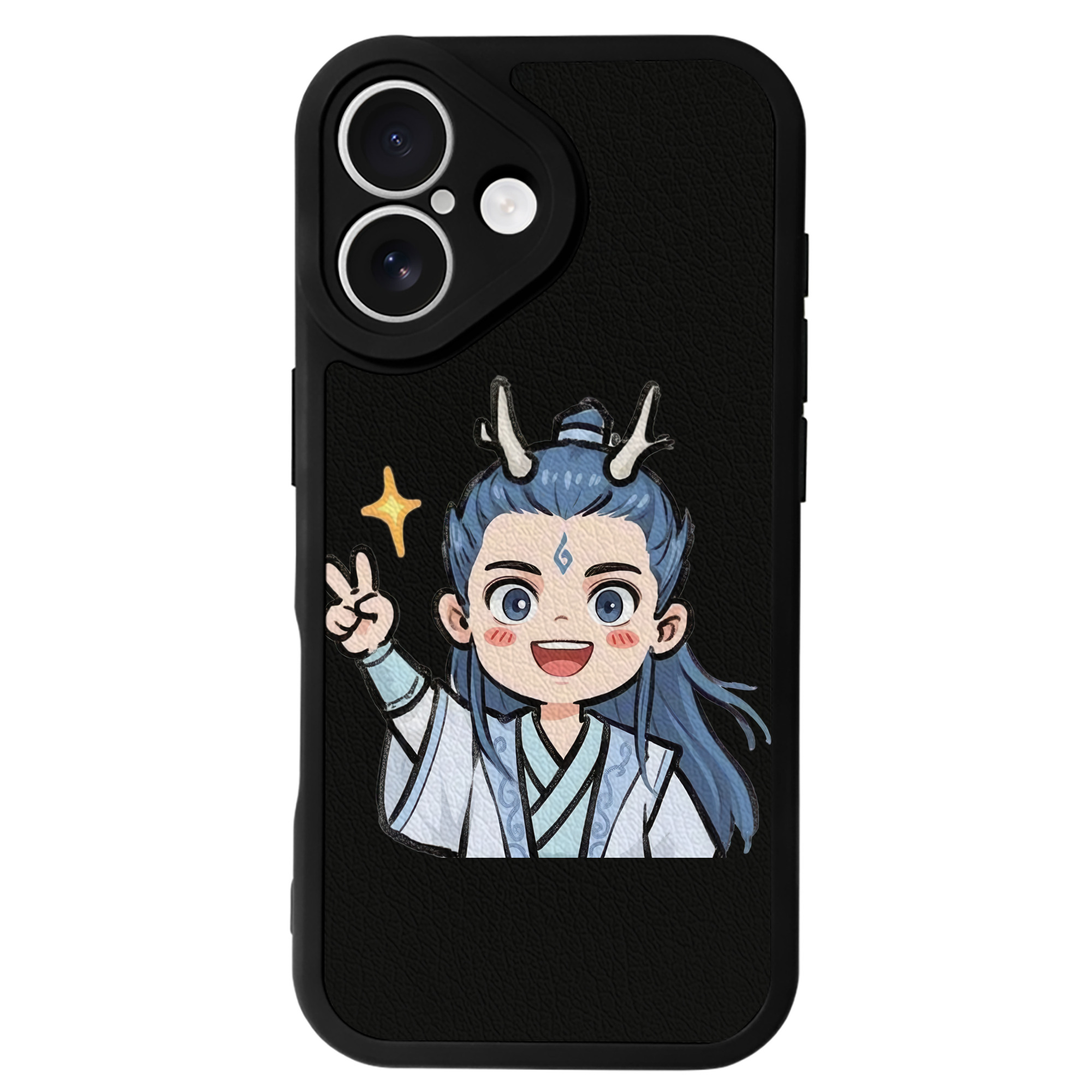 （画像用） Ne Zha 2 ナタ 魔童の大暴れ 【iPhone 16シリーズ対応】シリコンスマホケース（レザー調） 材質：シリコン